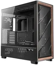Antec FLUX PRO, E-ATX, Premium Walnut, Iunity Temperature Disp. CPU and GPU LED Display, 6x High Performance Fans, ARGB PWN Ctrl, PSU Shift, Case