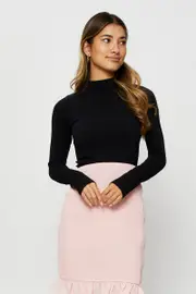 Pink Mini Skirt Mini Shirred Bodycon - Size 8, Women's Short Bodycon