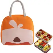 Portable Lunch Bag, Insulated Lunch Bag, Kids Lunch Bag, Insulated Lunch Box Bags, Insulated Lunch Bag for Work Women, for Kids, Women (Orange)