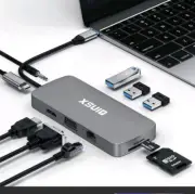 10-in-1 Adapter Docking Station Hub w/ 4K HDMI RJ45 VGA PD USB 3.0/2.0