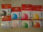 Set of 8 New Genuine Factory Sealed Canon 8 Inkjet Cartridges CLI-8