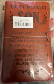 Leather Journal "My Son" Clasps, Photo Sleeves, Lined and Unlined Paper, Storage