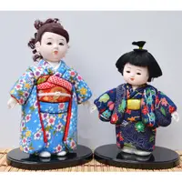 在飛比找蝦皮購物優惠-☁☁特色手工藝絹人日本藝妓人偶娃娃市松人形藝妓娃娃擺件女兒節