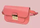 Michael Kors Sloan Editor Small Flap Belt Bag Crossbody Tea Rose Leather NWT