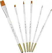SEWACC Cookie Brushes Paint Set 6pcs Baking Tools for Cake Painting Sugar Craft