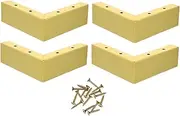 NULYLU 4pcs Iron Bed Riser Furniture Foot Pads for Kitchen Cupboard Bedroom Closet Living Room Sofa Bedside Table Study Desk Easy to Install Hardwood Floor Safe