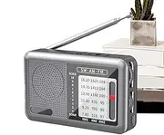 Portable Full-Band Radio | Rechargeable Shortwave Radio Am Fm Weather Radio,Great Reception Full Band Transistor Radio Earphone Jack Audio Equipment for Travel