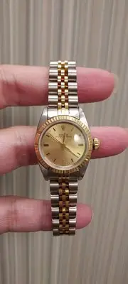 在飛比找Yahoo!奇摩拍賣優惠-勞力士 rolex 18k 半金 女錶