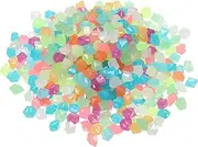 uxcell 800pcs Glow Rocks 10-15mm Glow Pebbles Decoration in The Dark Luminous Stones Decor DIY Decorative Multicolored for Garden, Potted Plant, Fish Tank