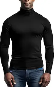 [IVOVFANZY] Men's Turtleneck Long Sleeve Shirts Thermal Base Layer Top Lightweight Undershirt