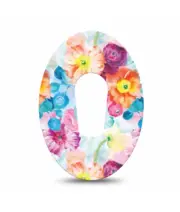 ExpressionMed Dexcom G6 Watercolour Poppies Patch 4 Pack