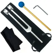 128Hz Tuning Fork Nerve Sensory Healing Instrument with Silicone Hammer and C...