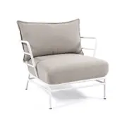 Mareluz white steel armchair