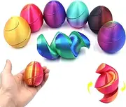 7pcs 3D Printed Spiral Egg Fidget Toy - Stress Relief Sensory Toy for Adults & Kids, Anxiety Relief Hand Spinner for Office, School, Home, ADHD, Autism - Unique 3D Printed Design for Relaxation