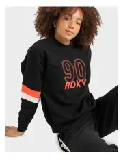 [Roxy] Essential Energy Crew Neck Jumper in True Black