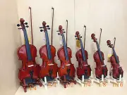 Brand NewCaraya 1/4 Size Violin+Bow,Rosin,Chin-rest,Spare Strings,Foam hard case