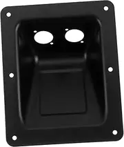 Generic Box Stage Speaker Accessories Loudspeaker Wall Plate Speaker Wiring Cup Terminals Speaker Wall Plates Speaker Wire Connector Sound Bar Cable Connectors Speaker Part Black Iron