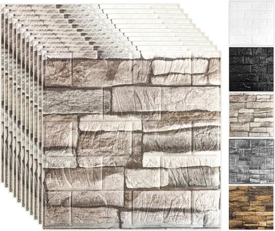 33 Pcs 3D Wall Panels Peel and Stick, 7mm Thickened 3D Wall Panel Foam Brick ...