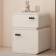 White Nightstand for Bedroom, Fluted Night Stand, End Table for Living Room, for Living Room, Office, Modern Storage Organizer(B,35 * 40 * 50CM)