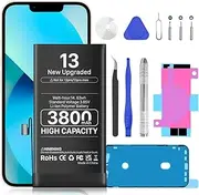 Battery for iPhone 13,(Not for 13 Mini/13 Pro/13 Pro Max) High Capacity Replacement Battery for iPhone 13 Models A2633 A2482 A2631 A2634 A2635 with Tools Kit