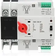 Automatic Transfer Switch,2P Dual Power Toggle Controller,Dual Electronic Power Circuit Breaker,Home Transfer Switch,220V 100A