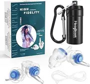 2 Pairs Concert Ear Plugs, Hearprotek Reusable high Fidelity Noise Reduction Music Ear Plugs-Hearing Protection earplugs for Concerts, Musicians, Festival, Nightclub, Loud Live Music (Petite Size)