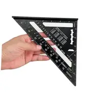 Rafter Square Aluminum Alloy Double Scale Triangle Ruler Angle Ruler 7 inch