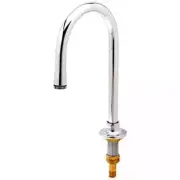 T&S Brass B-0545-F10 9-1/16" H Swivel Deck Mount Gooseneck Faucet - 0.9 GPM