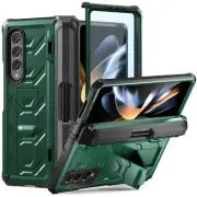 For Samsung Galaxy Z Fold4/Z Fold 3 Heavy Rugged Kickstand Case Screen Protector