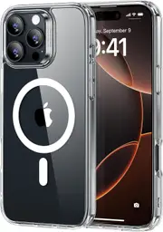 Clear Case For iPhone 16 Pro Max Magnetic Wireless Charging Hard Cover For Magsafe