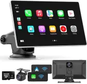 Portable Apple Carplay Screen for Car, 9" Wireless Apple Carplay & Android Au...