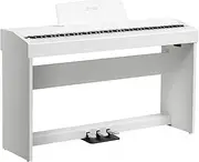 Melodic 88-Key Digital Piano Hammer Action Keyboard Electric Digital Piano Weighted 128 Polyphony 3 Pedals White