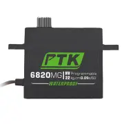 PTK 6820 MG 20kg High Torque 180° Stainless Steel Gear Metal Digital Waterproof RC Servo for Robot Fixed Wing Car and Ai