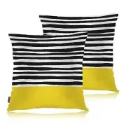 Home Decorative Throw Pillows 18" x 18" (Pack of 1) Abstract Black Yellow
