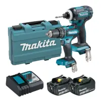 在飛比找momo購物網優惠-【MAKITA 牧田】18V雙機組DLX2344 充電雙機組