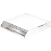 Plymor Clear Acrylic Square Base (Angled-Front, 2" W x 2" D x 0.375" H (3 Pack)