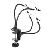 Soldering Helping Hands,Third Hand Tool with Arms & 4 Alligator Clip,Black,10"