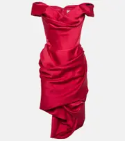 [Vivienne Westwood] Vivienne Westwood Nova Cora crêpe satin minidress AU 14 red