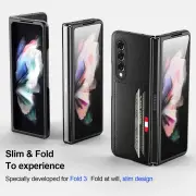 Non-Slip Matte Leather Skin Cover Case for Samsung Galaxy Z Fold 3 4 Fold3 Fold4 5G Zfold4 Fold2 Fold 2 Shockproof Phone Coque