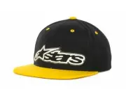 Alpinestars Home Run Black Yellow Wool Snapback Adjustable Ball Hat Cap New NWT