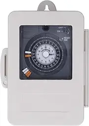 Mechanical Timer Switch IP53 Rainproof 24H Cycle Time Relay for Water Heater Street Lamp Irrigation ABS Material