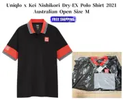 Uniqlo x Kei Nishikori Dry-EX Polo Shirt 2021 Australian Open Size M