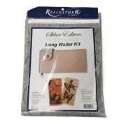 Realeather Silver Edition Long Wallet Kit Leathercraft Kit Clutch Style Wallet