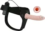 QRTBHOP BDSM Strap on Vibration Dildo Harness, Hollow Strap-On Dildos Penis Enlargement Sleeve Sex Toys for Men(S)