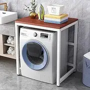 Adjustable Drum Washing Machine Storage Rack with Non Slip Feet for Small Kitchens and Bathrooms Space Saving Freestanding Shelf Organiser for Over Washing Machine Storage
