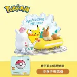 【POKEMON 精靈寶可夢】3D場景迴力車套組-冬季伊布雪橇(IP授權/玩具車/模型/玩偶/公仔/收藏/擺飾)