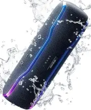 Portable Bluetooth Speaker, IPX7 Waterproof Wireless Speakers with Black