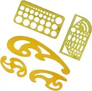 STOBOK Geometric Circle Templates Ruler Plastic Drafting Ruler for School Home Projects