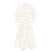 [Rebecca Vallance] Rebecca Vallance Belted Midi Dress 6 UK NEUTRALS