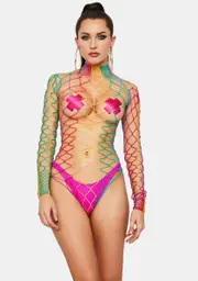 Freaky The Damned Fishnet Bodysuit